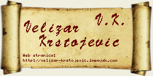Velizar Krstojević vizit kartica